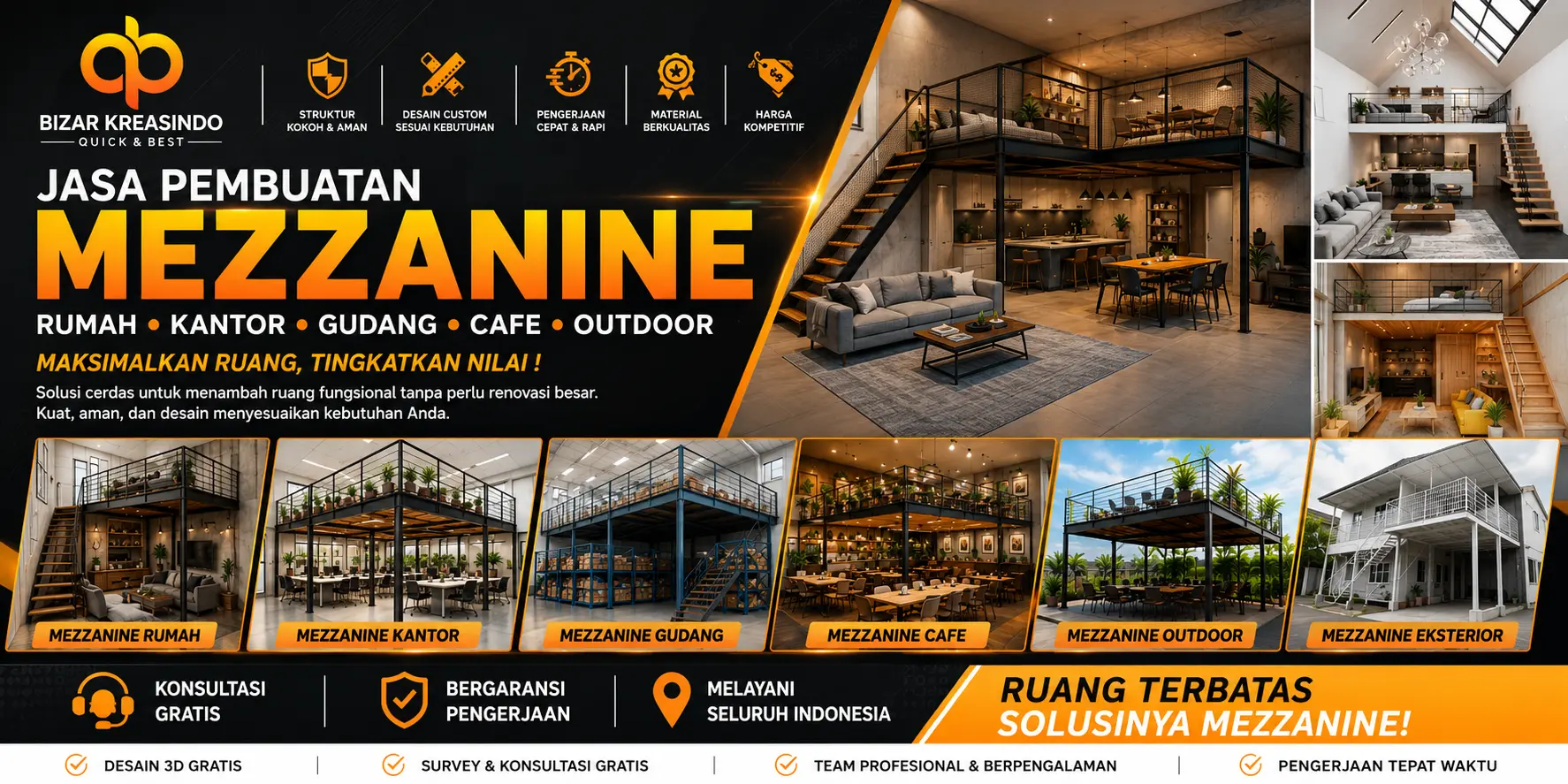 Jasa Kontraktor Mezzanine kabupaten bekasi Bergaransi